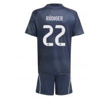 Real Madrid Antonio Rudiger #22 Koszulka Wyjazdowa dzieci 2025-26 Krótki Rękaw (+ krótkie spodenki)